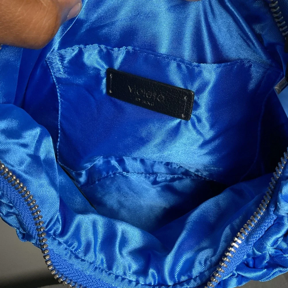 Blue Ruffled Women's Bag - Picture 5 of 9